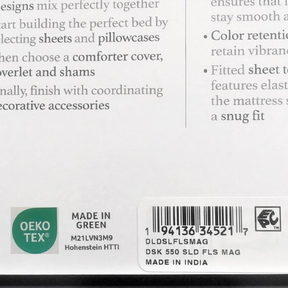 brand new MULBERRY Charter Club 550 TC 100% Cotton Sateen Weave FULL Sheet Set - Picture 8 of 8
